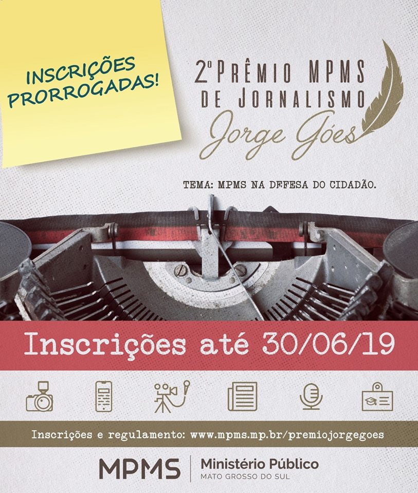Candidatos tem até 30 de junho para realizar as inscrições para o 2º Prêmio de Jornalismo Jorge Góes